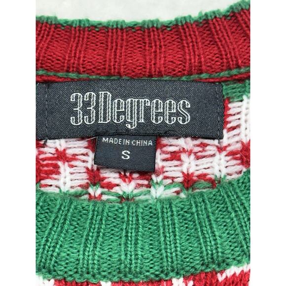 Ugly Christmas Sweater 33 Degrees Men's Small Long Sleeve Llama Holiday Party - Picture 2 of 7